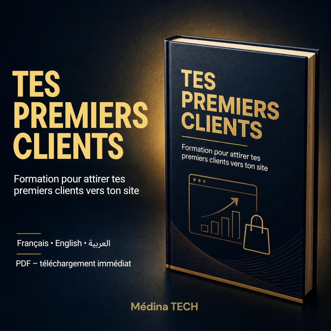 Couverture de la formation Tes Premiers Clients – Médina TECH