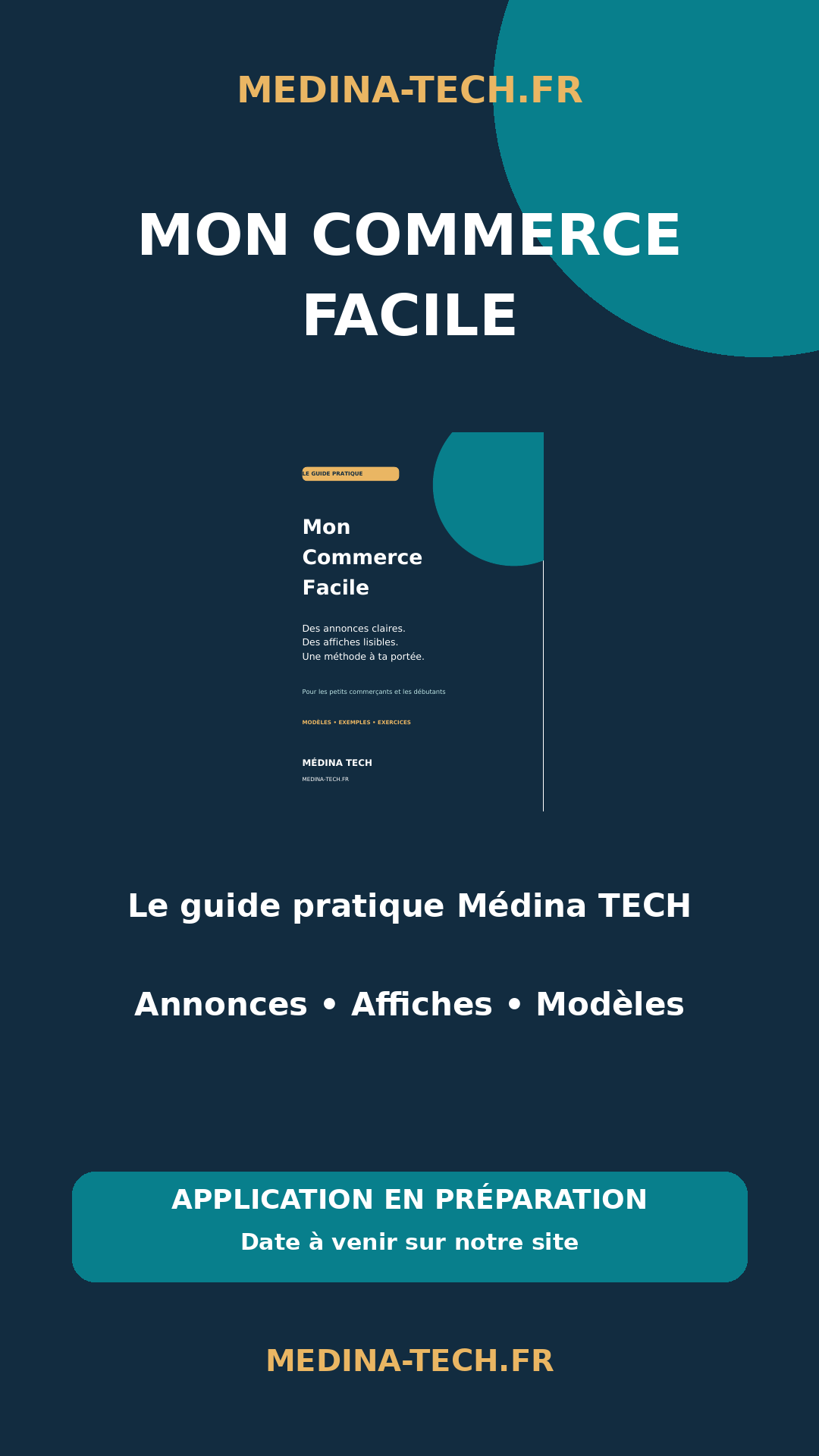 Mon Commerce Facile - guide pratique Médina TECH