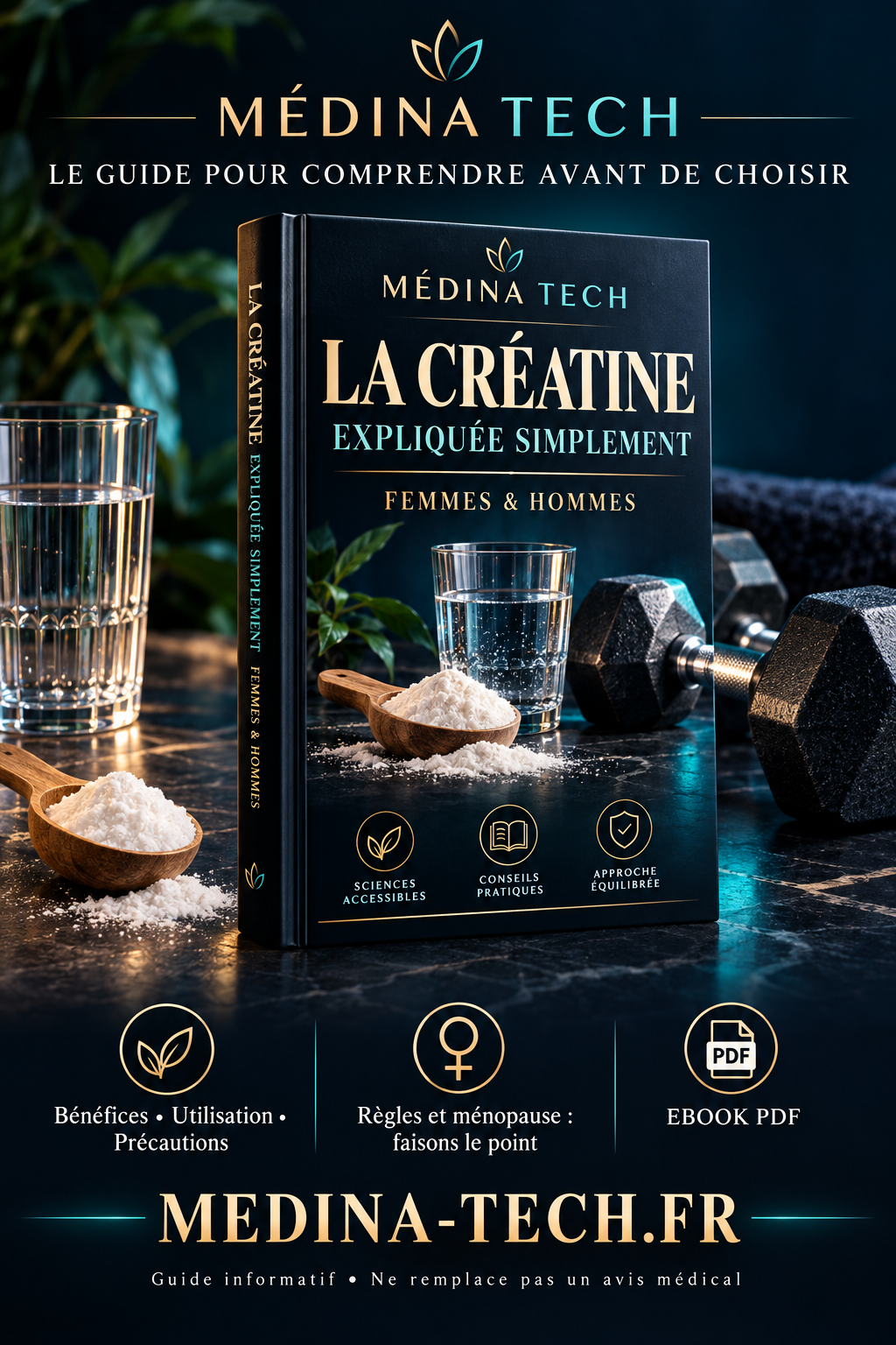 La créatine expliquée simplement — ebook femmes et hommes, Médina TECH
