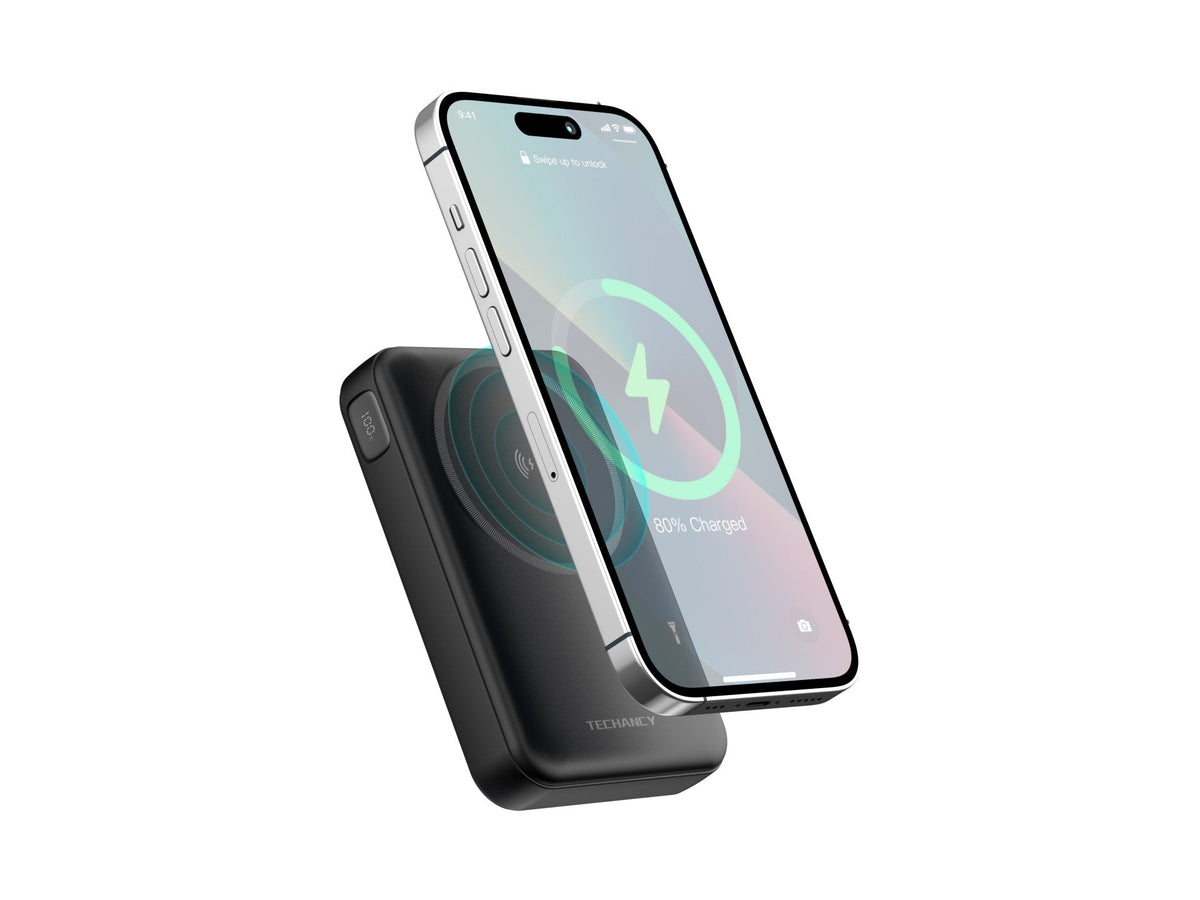Batterie externe magnétique Techancy 10 000 mAh – Sans fil