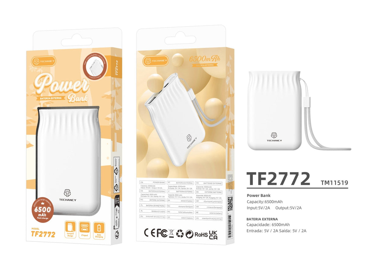 Batterie externe Techancy 6 500 mAh – Charge 2 A