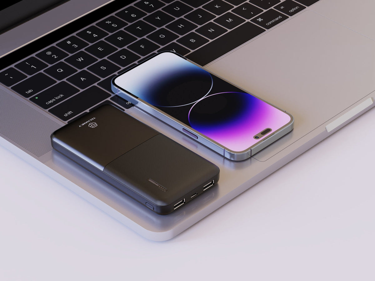 Batterie externe Techancy 10 000 mAh – Charge rapide 2A – Double USB